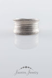 Geriffelter Ring aus 925-Sterling-Silber