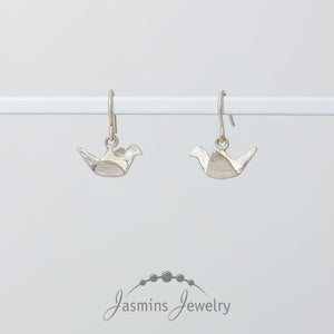 Ohrhänger Origami Vögel aus 925-Sterling-Silber